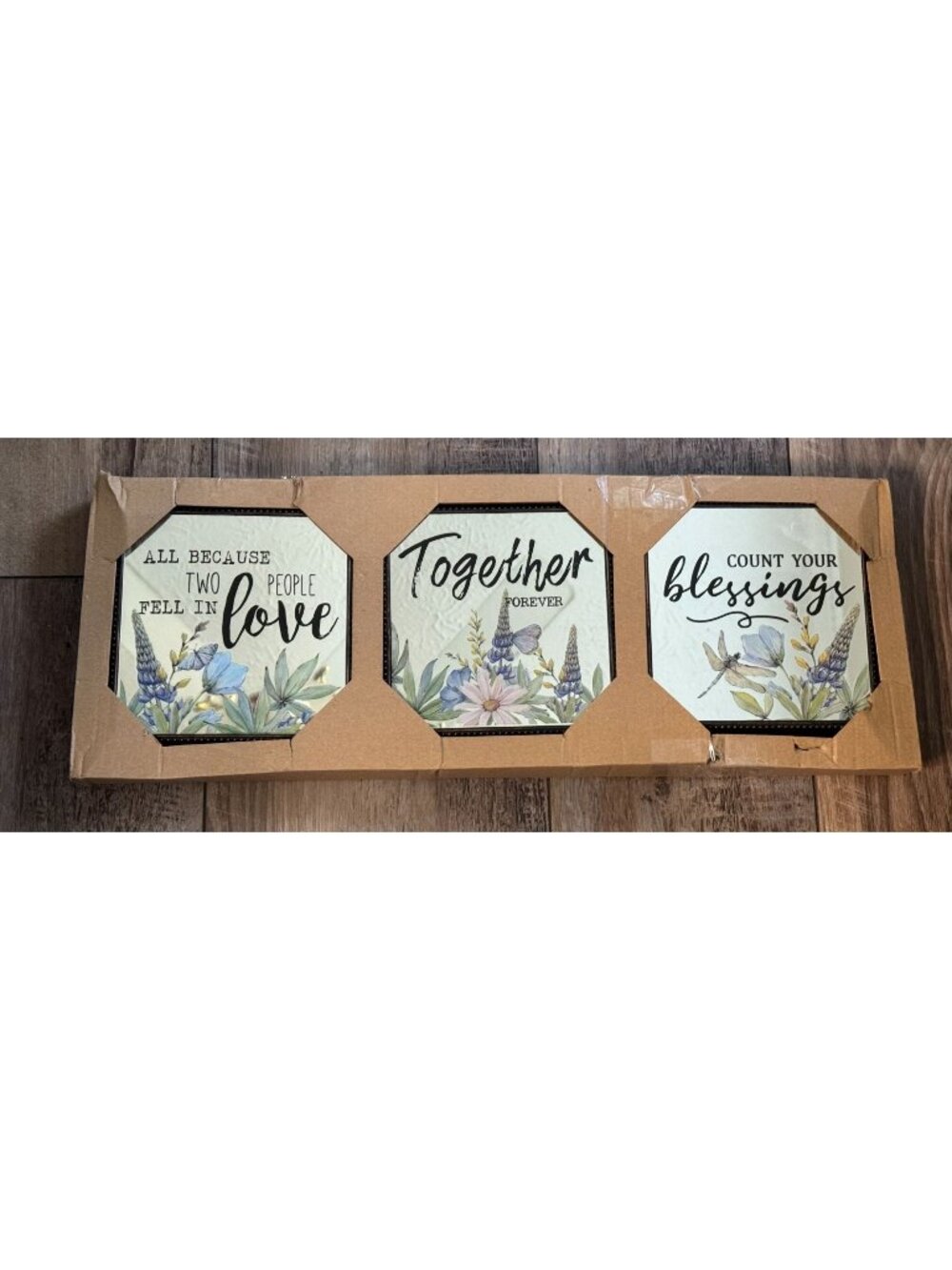 Variety Wholesale Set of 3 Framed Inspirational Mirror Wall Art Set